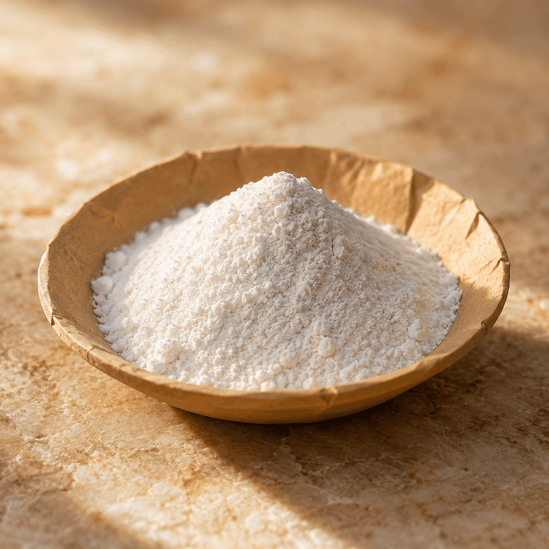 Nano-hydroxyapatite powder, a synthetic form of the mineral that makes up tooth enamel