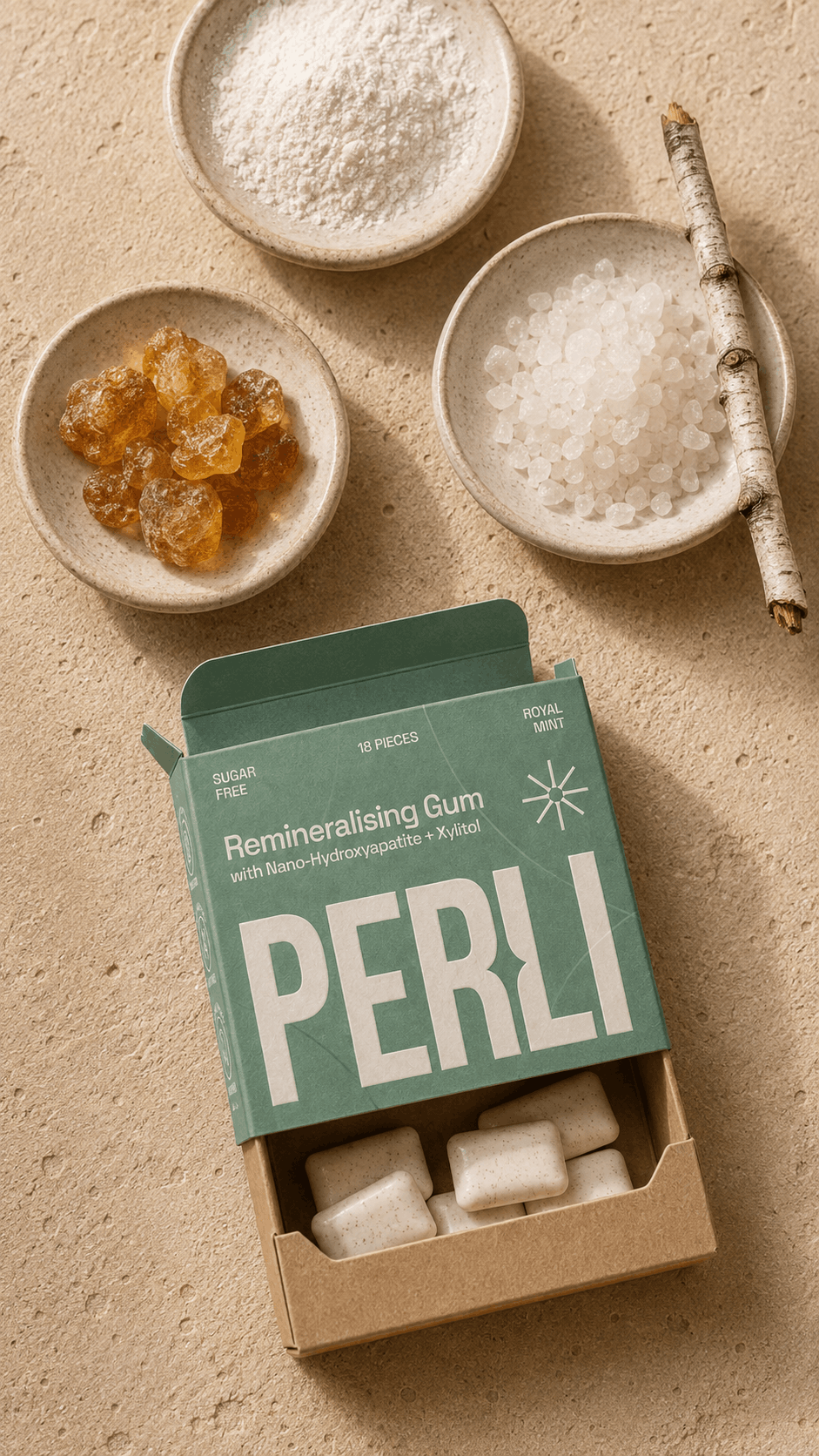 The mineral, the sweetener and the base, on their own.